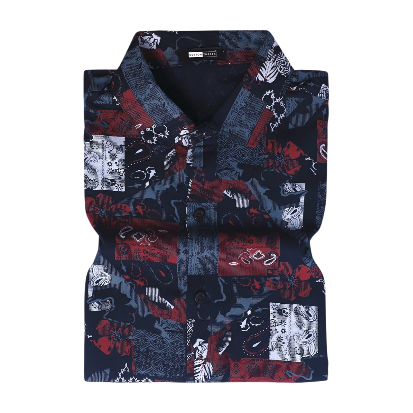 Men's Premium Cotton Half Sleeve Multicolored Printed Shirt By Cotton Thread (PRT-079)