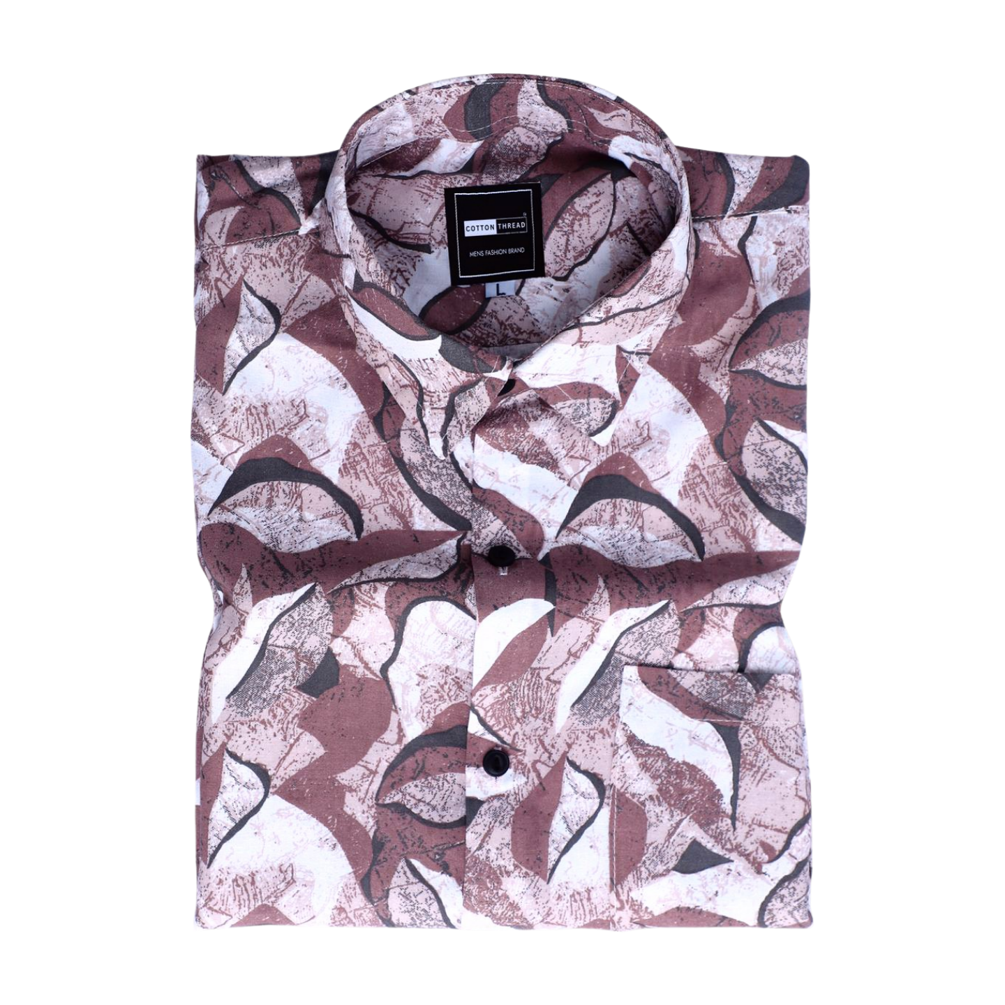 Men's Premium Cotton Full Sleeve Violet Leafy Printed By Cotton Thread  (PRT-037)