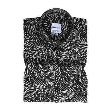 Men's Premium Cotton Full Sleeve Black Animal Printed Shirt By Cotton Thread (PRT-045)