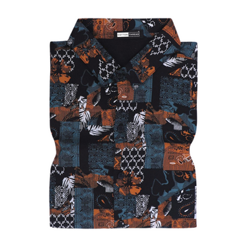 Men's Premium Cotton Half Sleeve Multicolored Printed Shirt By Cotton Thread (PRT-091)